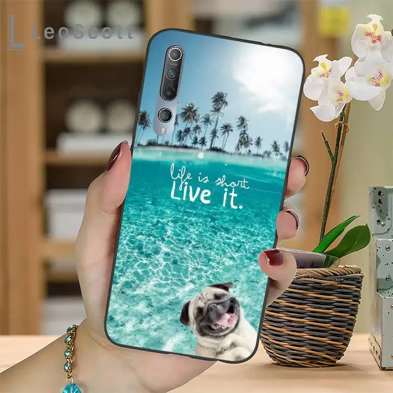 

Pug French Bulldog beach sunset Phone Case For Xiaomi mi Redmi note 7 8t 9 9t 9s 8 10 10t 11 pro lite K20 max 3
