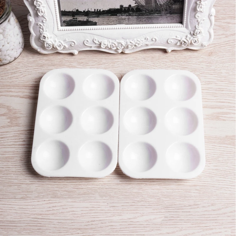 12 шт. палитры краски белый 6 хорошо прямоугольная палитра акварели ing лоток E8BE |