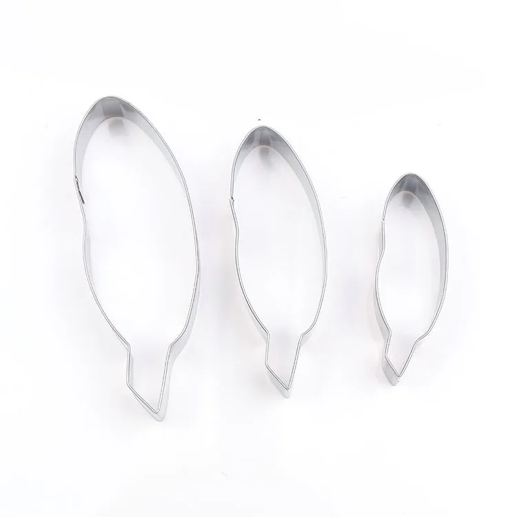 3 шт./компл. инструменты для печенья из нержавеющей стали ремешок в форме пера