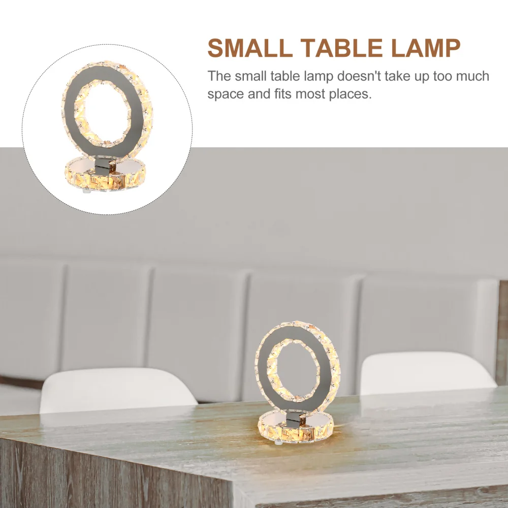 

1pc LED Night Light Vintage Crystal Table Lamp Nightstand Light with US Plug
