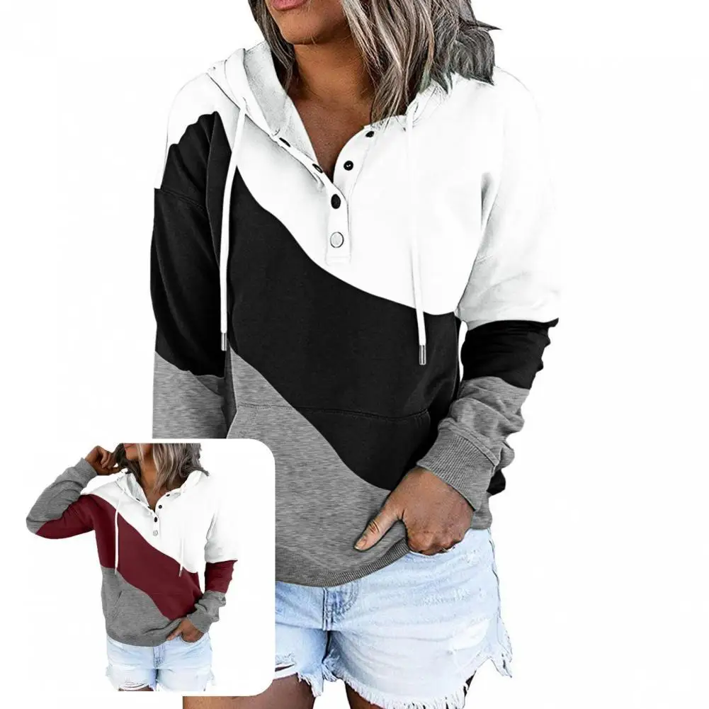 

Buttons Neck Lightweight Buttons Neck Pullover Sweatshirt for Outdoor