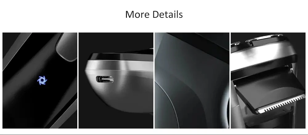 Xiaomi Mijia Enchen BlackStone 3D умная Бритва для электробритва для мужчин, моющаяся, type-C, USB перезаряжаемая бритва, машинка для бороды, подарок