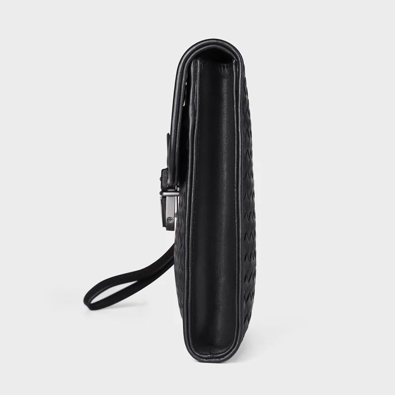 Роскошный мужской кошелек YILINSA из воловьей кожи модная тканая Мужская сумка на