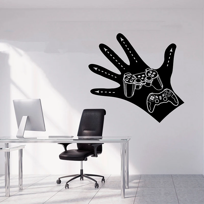 Геймерская Наклейка на стену ручная видео игра подарок декор для игровой комнаты