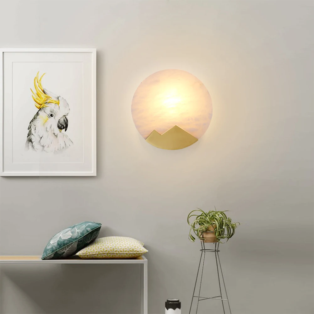 

Simple Marble Sconce Vintage E14 Wall Lamp for Home Bedroom Living Room Copper Wall Lamps Interior Lighting Indoor Wall Light