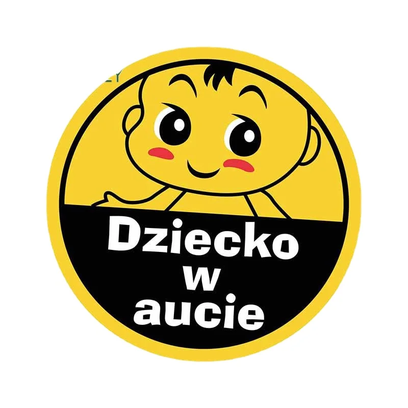 

Dziecko W Aucie Car Stickers Baby In The Car Poland Decals Cartoon Car Styling Car Window Body Decorative Stickers Accessories