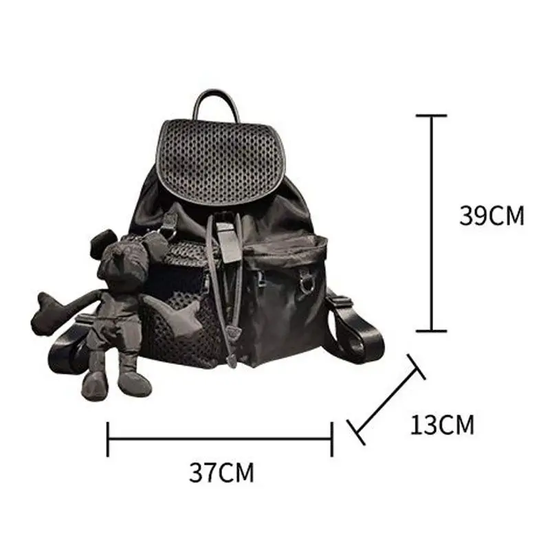 

Women Backpack School Bags For Teenager Girls Deny String Lock Design Femme Mochila Female Backpack Fashion Sac A Dos