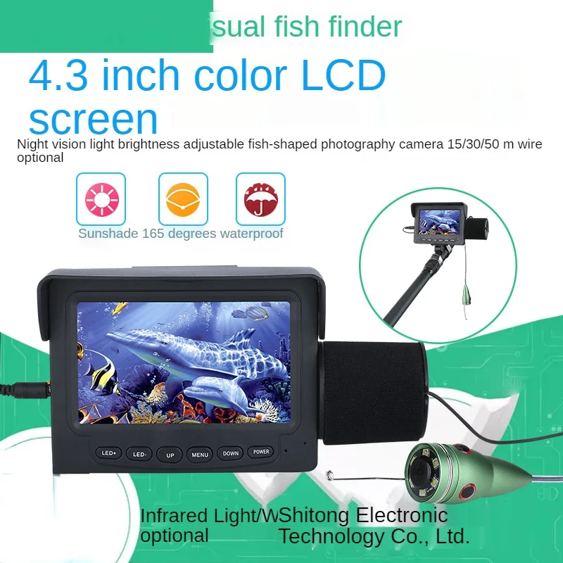 

Detectors and Fishing Cameras HD 4.3 "colour Underwater Visual Fish Are Available with 15 M, 30 M and 50 M Cable Fish Detectors