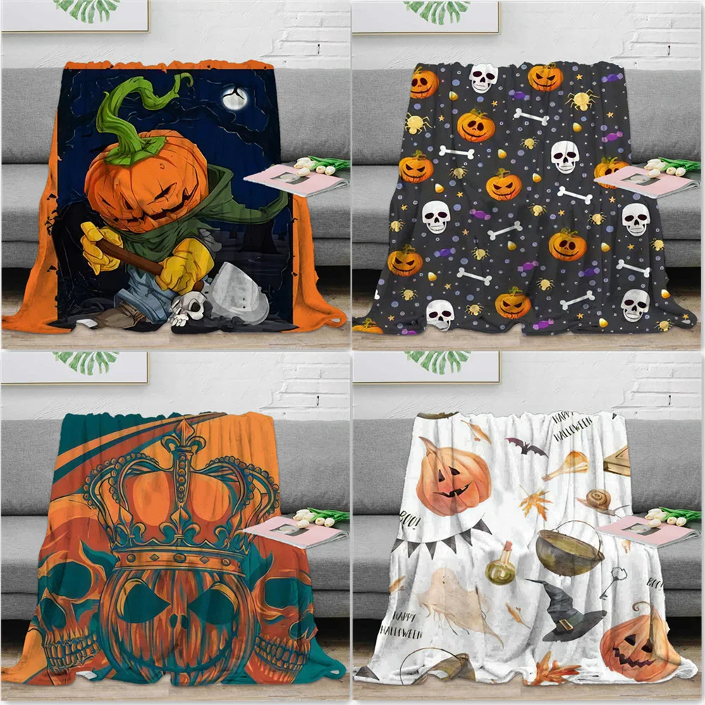 

Фланелевое Одеяло с головой тыквы на Хэллоуин, Мультяшные подарки, Коралловое Флисовое одеяло, одеяло для спальни, плед, одеяло для детей, по...