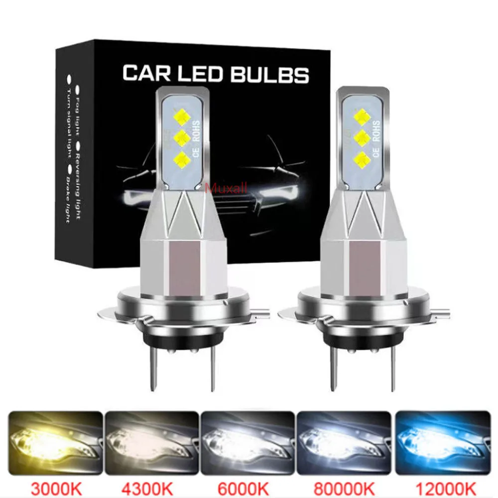 

Muxall LED CSP Car Lights H4 H7 H11 H8 H9 H1 HB3 9005 9006 hb4 9004 H16 H13 Headlight Bulb Auto Fog Lamp 12V 3000K 6000K 8000K