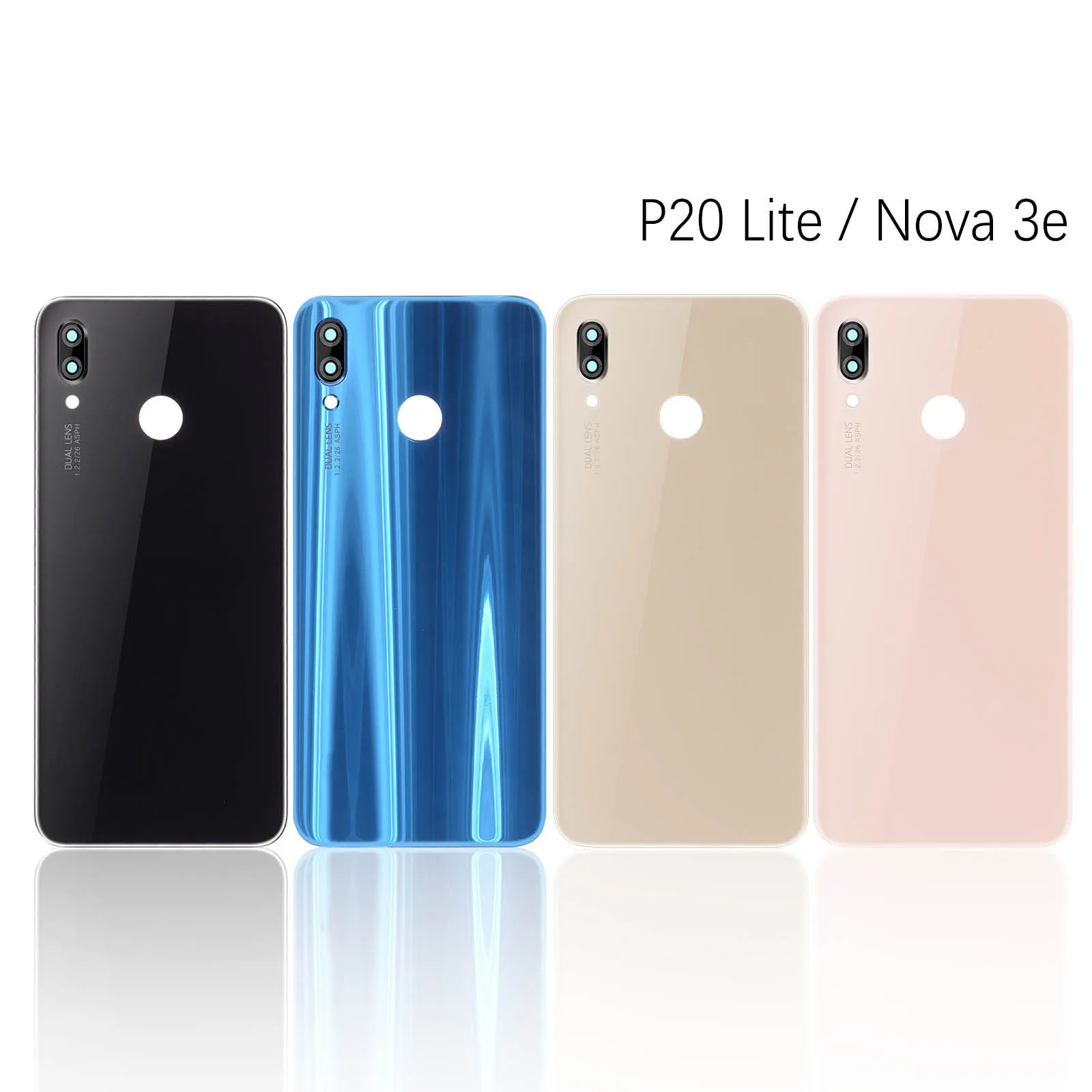 100% оригинальное заднее стекло для huawei P20 Lite батарея задняя крышка Замена Nova 3E