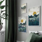 Скандинавская абстрактная настенная живопись, морской пейзаж, художественный принт, постер, Картина на холсте с изображением каракатицы, медузы, Настенная картина, наклейки на стену