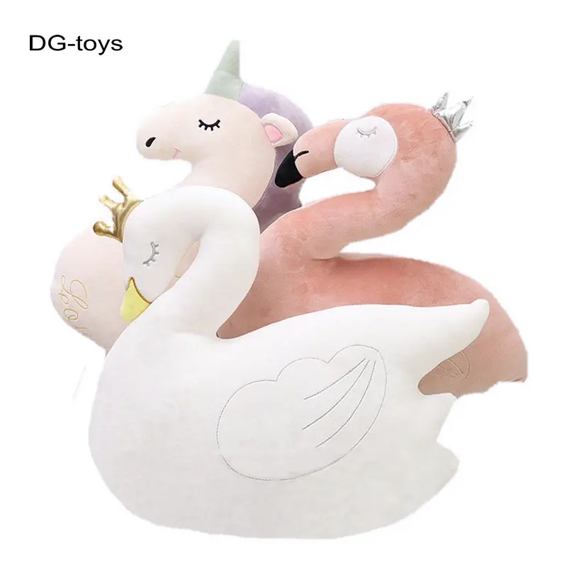 Подушка Детская в форме единорога розовая подушка с фламинго набивкой