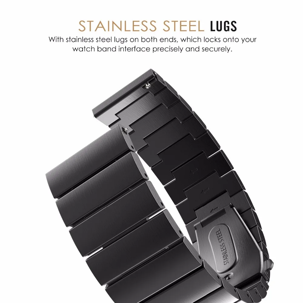 Ремешок из нержавеющей стали для наручных часов сменный Браслет Galaxy Watch Active 2 44 мм