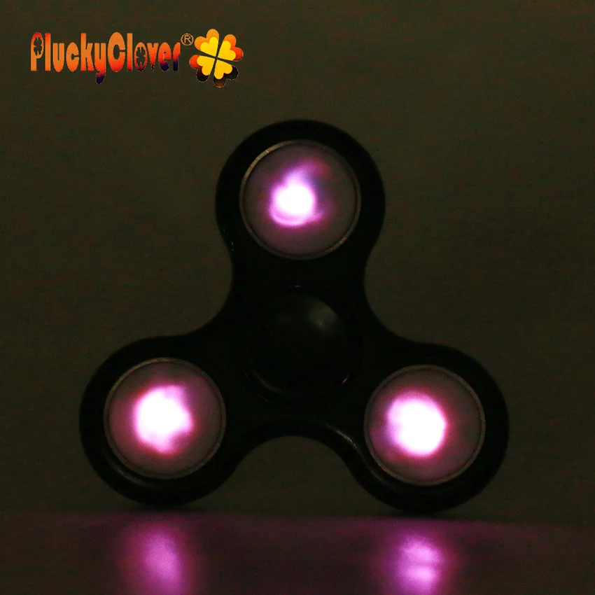 1 подсветка ПК Tri-spinner светится в темноте светодиодный светильник Спиннер EDC ручной Спиннер гироскоп антистресс фокус светящиеся сверкающие игрушки Gyros