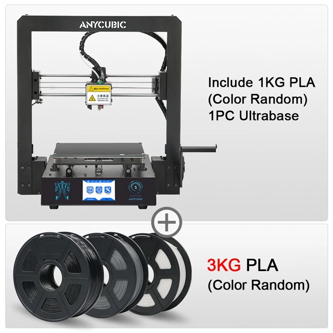 Mega-S- Add 3Kg ANYCUBIC Mega-S 3d принтер Мега Обновление версии размера плюс металлический TFT сенсорный экран Высокая точность настольный 3d Принтер Комплект - Цвет: Mega-S- Add 3Kg
