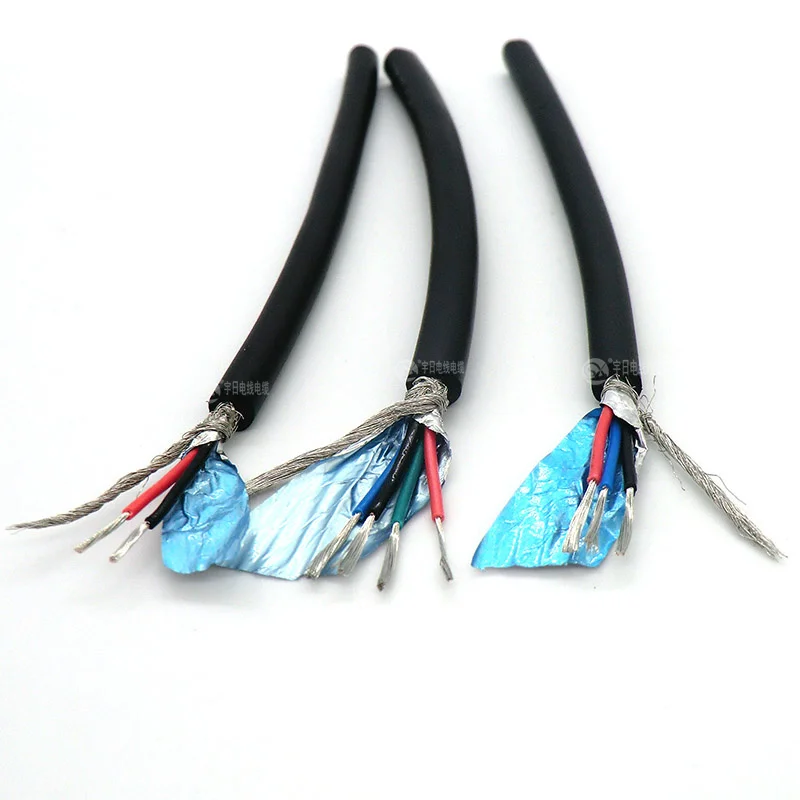 3 жильный Гибкий Экранированный Кабель 0 14 2 мм² контрольный провод 26awg 24awg 22awg