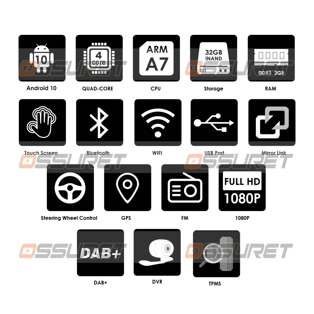 Мультимедийный плеер для peugeot 2 ГБ + 32 Android 10 DVD GPS-навигация 307 307CC 307SW радио 2002-2013