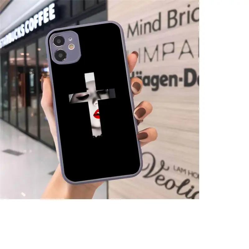 

Sister Nun Phone Case Matte Transparent for iPhone 7 8 11 12 s mini pro X XS XR MAX Plus cover funda
