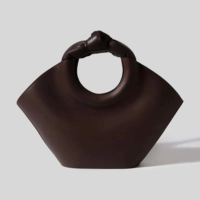 

2021 New Fashion Personality Knotted Designer Handbag Women Top-handle Bag Portable Niche Large-capacity Retro Tote Simplicity