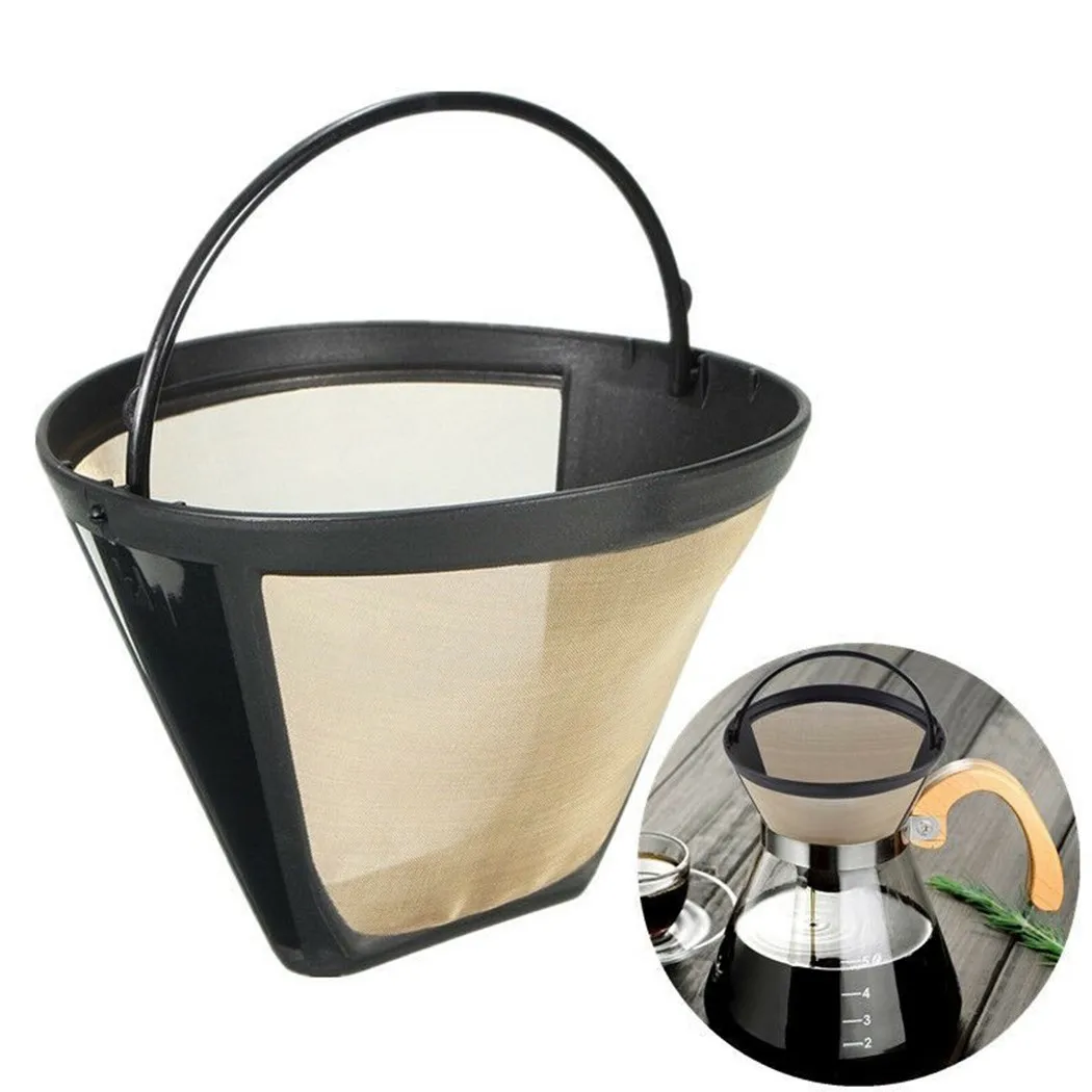 

Tea Tool Coffee Filter Mesh Washable With Handle 1pc Black Coffee Filter
