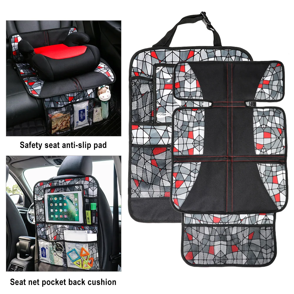 Comprare Set Di Protezioni Per Seggiolino Auto 2 Pezzi Set Di Protezioni Per Seggiolino Auto Per Sedile Posteriore Per Auto Sotto Tappetino Protezione Per Sedile Multi-tasca