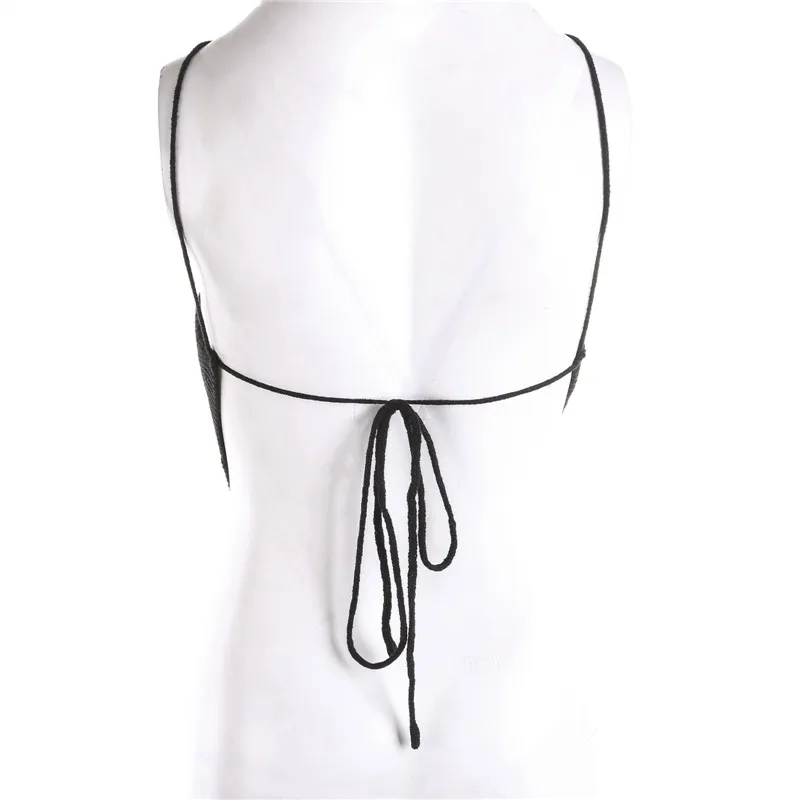 Летняя женская сексуальная нагрудная одежда Однотонный женский топ на шнуровке