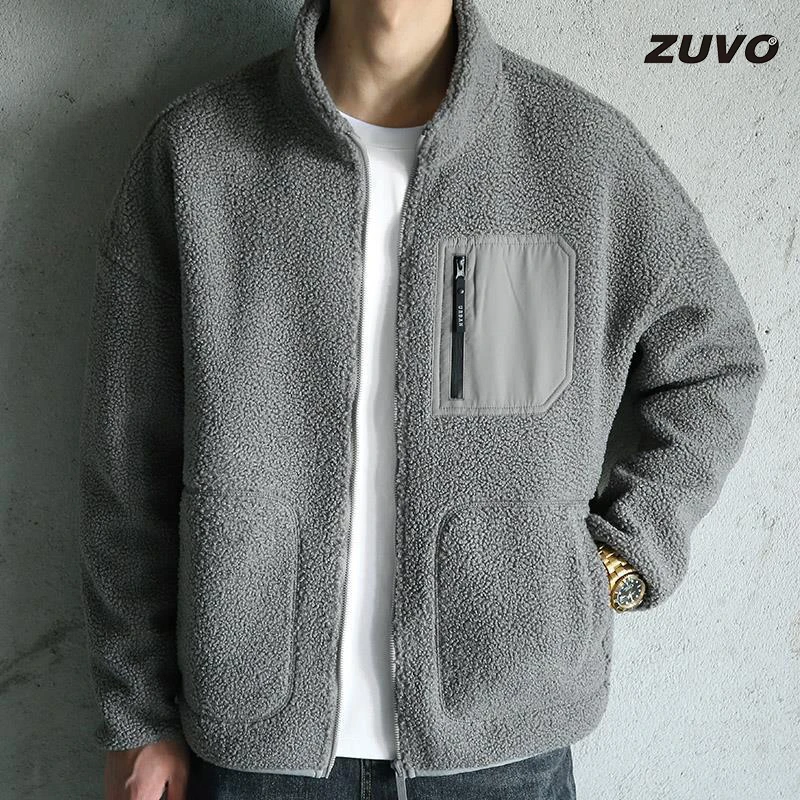 

Осенне-зимние мужские и женские флисовые повседневные куртки на молнии с длинным рукавом Однотонная теплая одежда для кемпинга и походов в ...