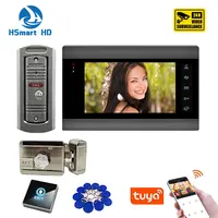 7 Inch Wireless WiFi Smart IP Video Door Phone Intercom with Electric Lock Access Control System,Support Remote Unlock