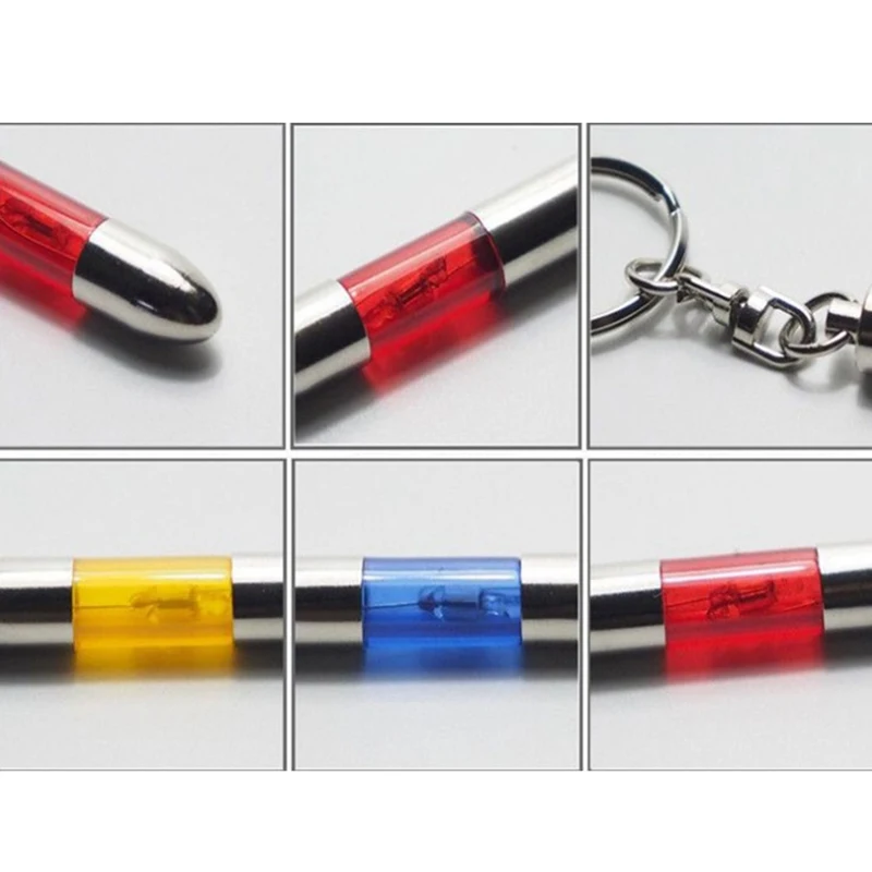 Модный антистатический брелок для ключей кольцо со встроенным светодиодным