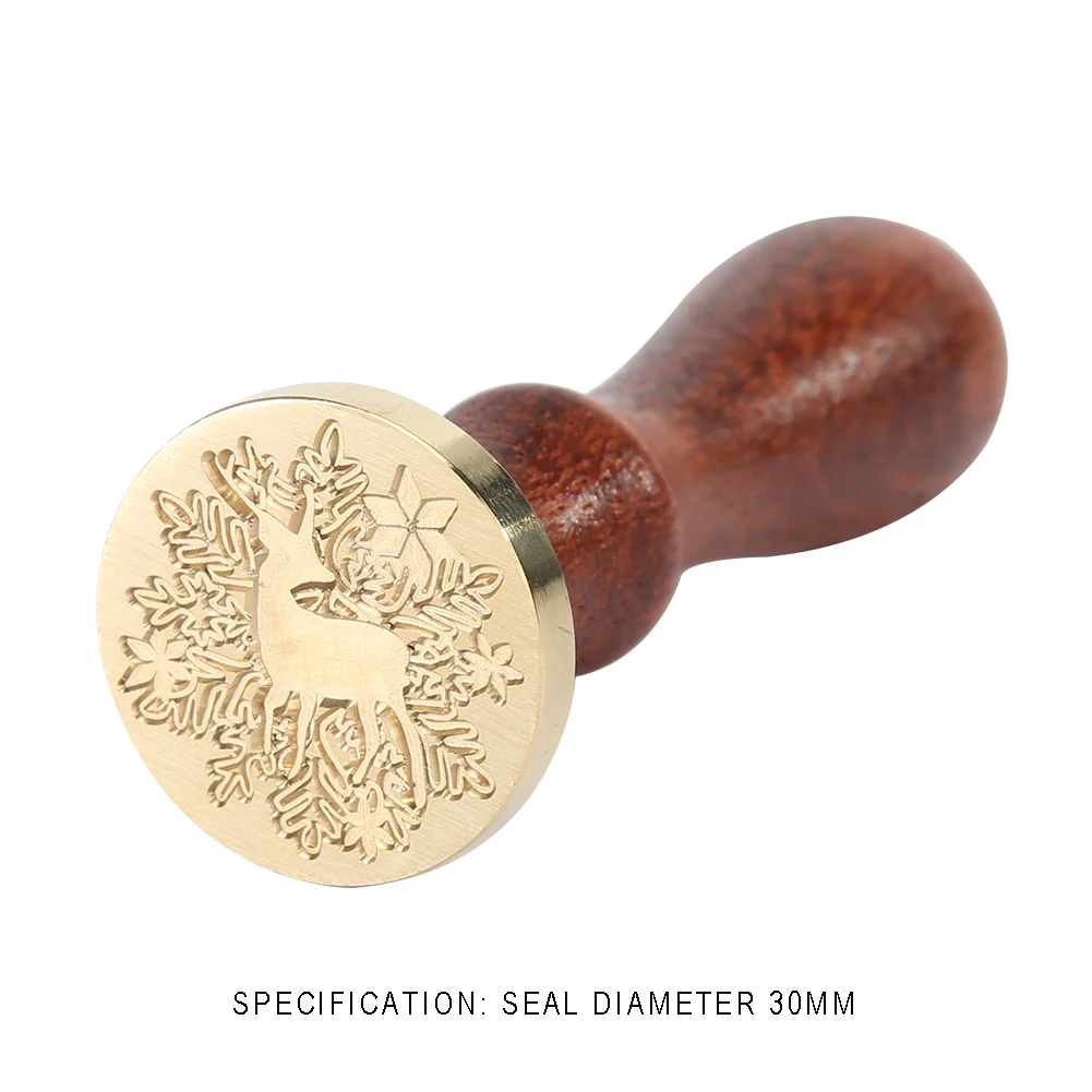 

Retro Wax Seal Antique Sealing Wax Stamp Ancient Craft Wax Seal Stamp Decor Wood Handle for Envelope DIY Decorative