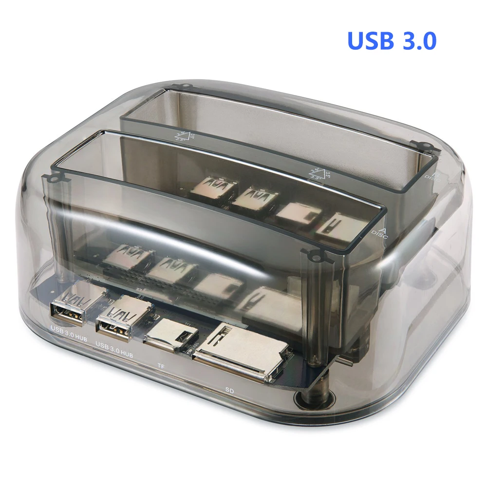 Док-станция для жестких дисков USB 3 0 на SATA IDE адаптер с двумя слотами кардридер