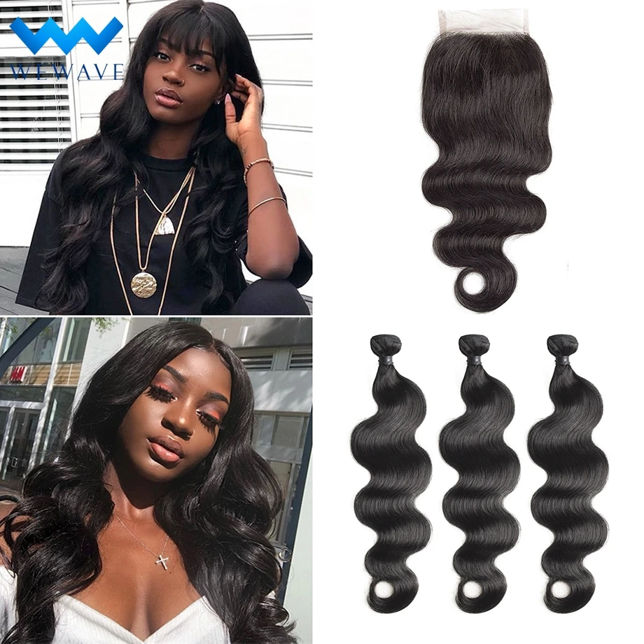 Бразильские волнистые пучки волос Волнистые Короткие Длинные натуральные