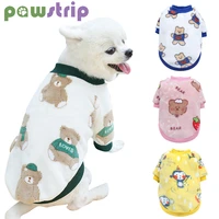 winter warm dogs sweater cute cartoon printed pet clothes for small dogs cats coral fleece coat puppy chihuahua bichon clothing