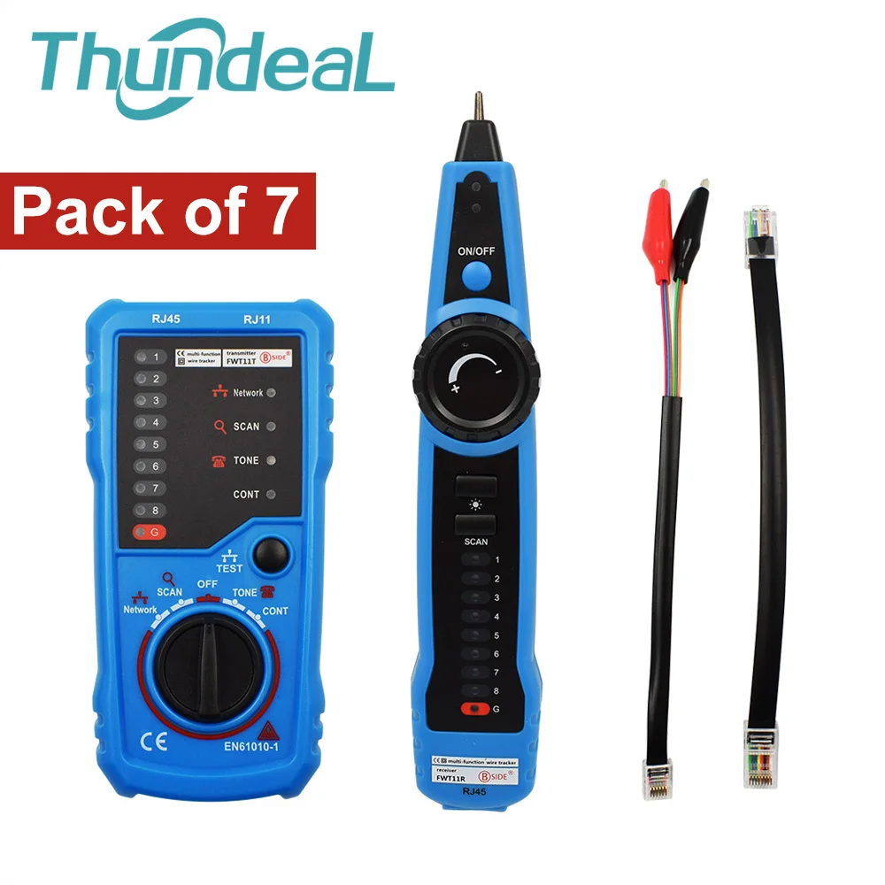 RJ45 Lan тестер кабельный трекер FWT11(упаковка из 7) Cat5 Cat6 RJ11 детектор сетевой кабель тестер для телефонного кабеля сетевые инструменты