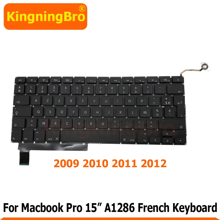 Новая клавиатура для ноутбука A1286 MacBook Pro 15 дюймов AZERTY с французской раскладкой 2009