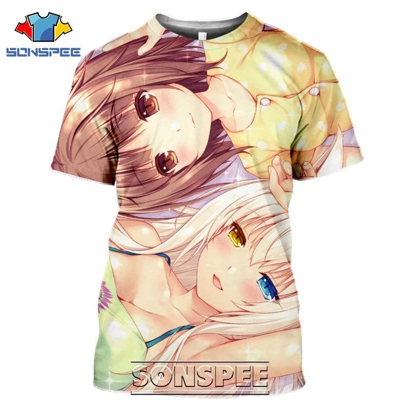 SONSPEE 3D принт Повседневная обувь для мужчин и женщин с коротким рукавом Nekopara