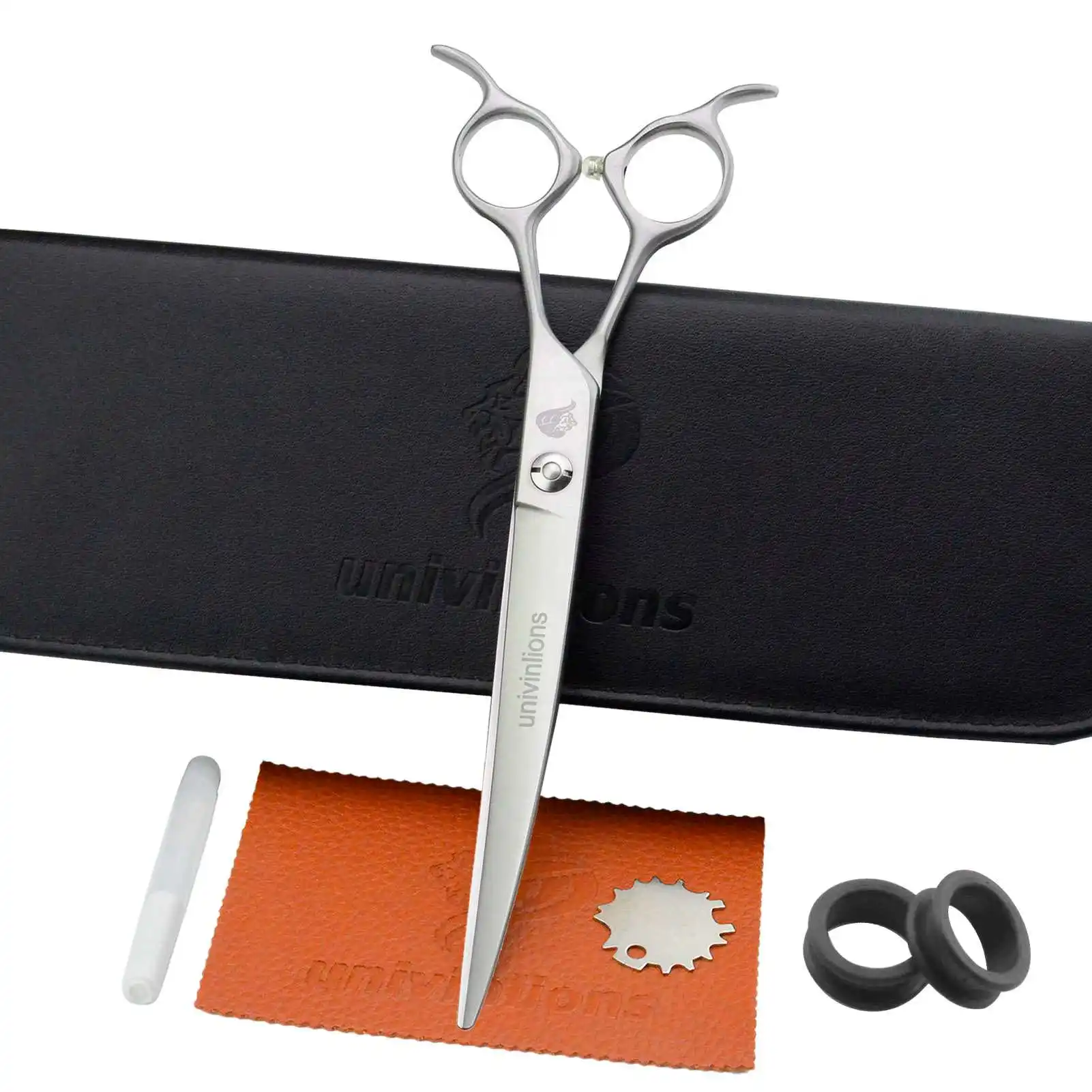 

Univinlions 6.75/7.5 Inch Curved Scissors for Dog Grooming Pet Hair Trimming Scissor Tesoura Pet Clipping Shears for Dogs