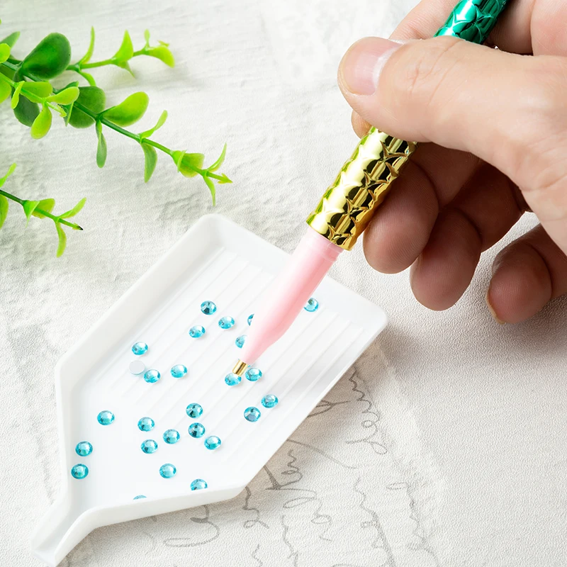 

1Pcs Point Drill Pen Resin/Plastic Crystal Diamond Painting Sewing Tool DIY Crafts Nail Art Mermaid