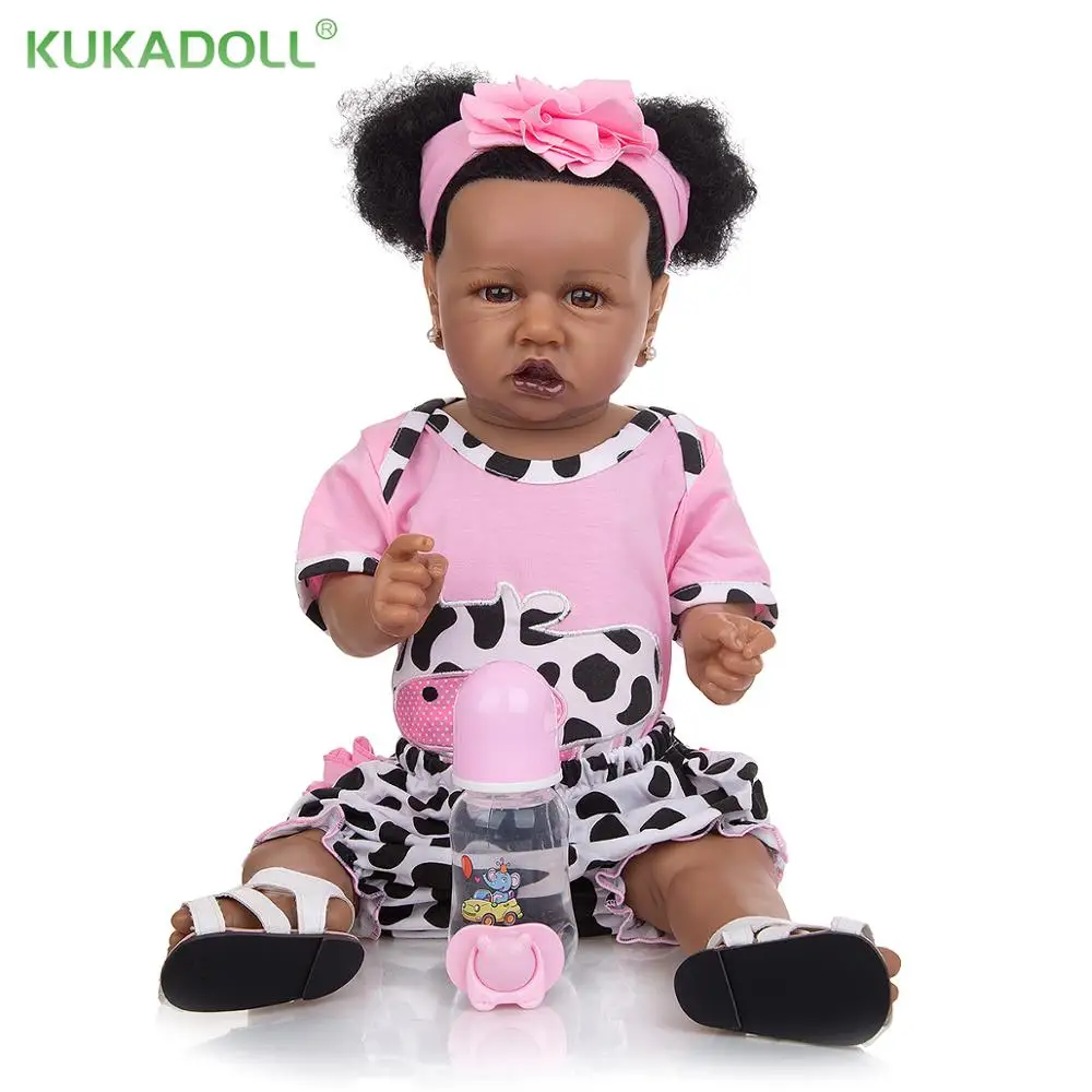 

KUKADOLL 23 Inch Reborn Baby Dress Up Children Dress Up Vinyl Kid For Birthday Gift Christmas Present
