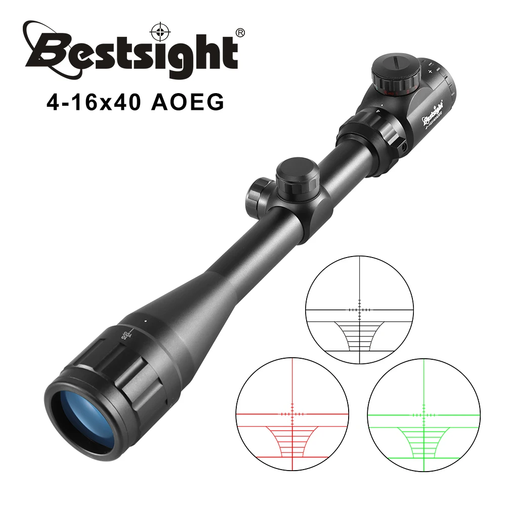 

4-16X40 AOEG Optics Riflescope Red Green Illuminated Rifle Scope Sniper Gear For Hunting Scopes Airsoft Rifle Caza
