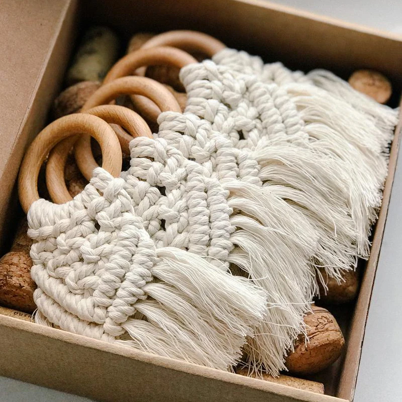 12 шт. набор колец для салфеток в стиле макраме |