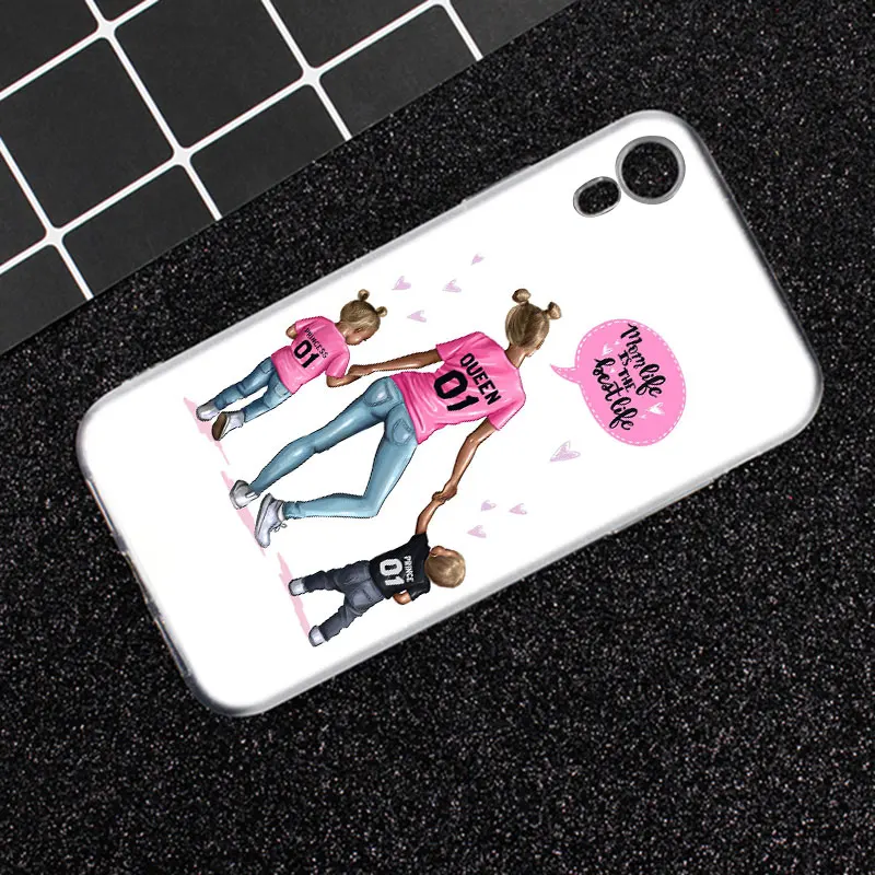 Модный силиконовый чехол для маленьких мам и мальчиков Apple IPhone 11 Pro XS Max X XR 7 8 6 6s Plus