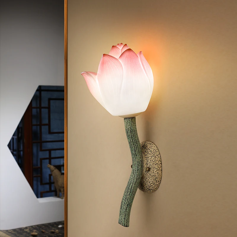 

Китайский креативный светильник для коридора, лестницы, прихожей, спальни, прикроватного столика, крыльца, настенный светильник, арт-лампа ...