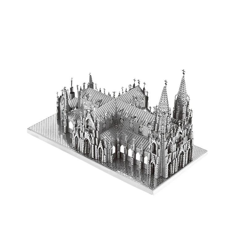 Св. Патрик's Cathedral 3D металлические Пазлы Новый здания Нью Йорка модель Наборы