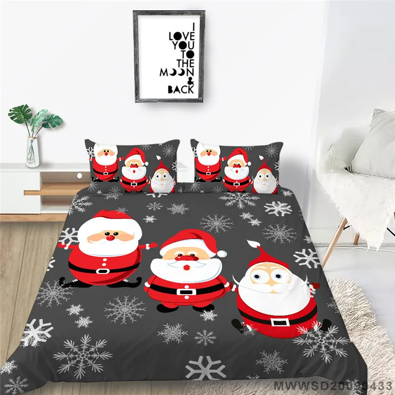 

Christmas Design Duvet Cover 3D Bedding Set for Kids Children Polyester Bedclothes King Queen Size Room Decor
