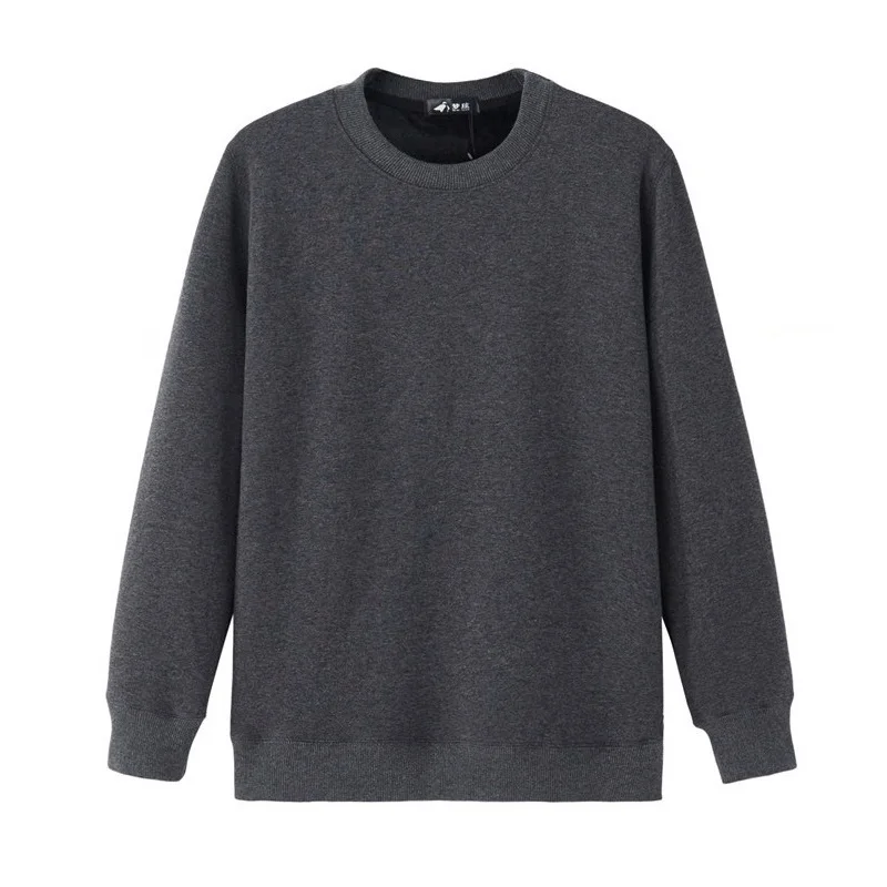 Осенняя и зимняя Новинка мужские свитера с круглым вырезом плотная однотонная