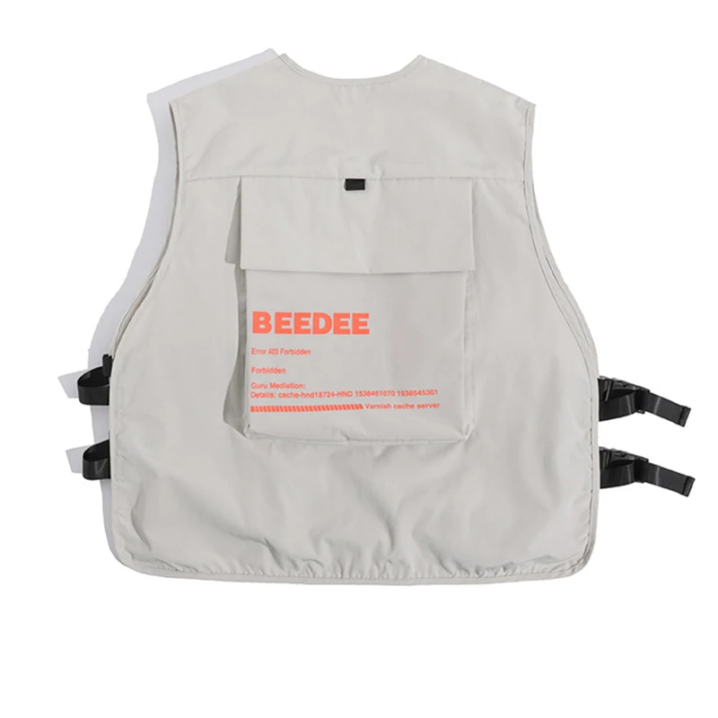 UNCLEDONJM хип-хоп безрукавки жилет карго с карманом сзади глаз-Сращивание военная