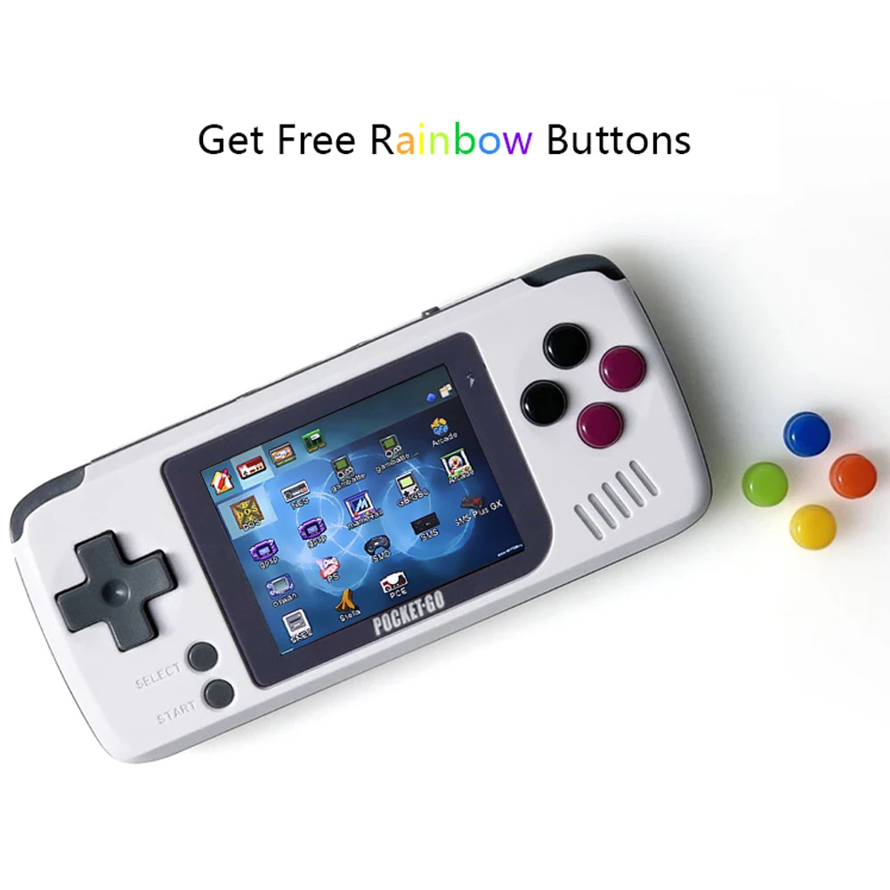

PocketGo, 2.4inch IPS Screen Mini Retro Game Handheld, Open-source with external 8GB Memory Card game console