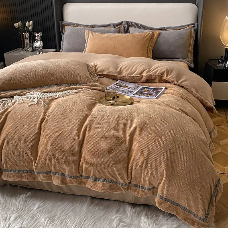 Комплект постельного белья из молочного волокна Простой Легкий роскошный